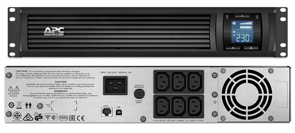 SMC2000I-2U APC Smart-UPS C 2000 ВА. Источник бесперебойного питания