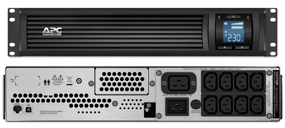 SMC3000RMI2U APC Smart-UPS C 3000 ВА. Источник бесперебойного питания