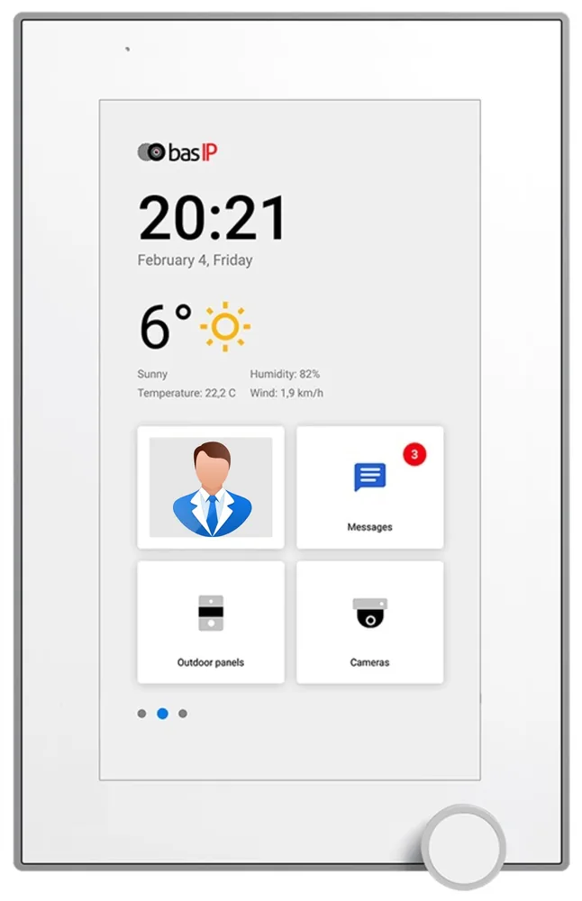 AZ-07L WHITE. Монитор IP-видеодомофона цветной