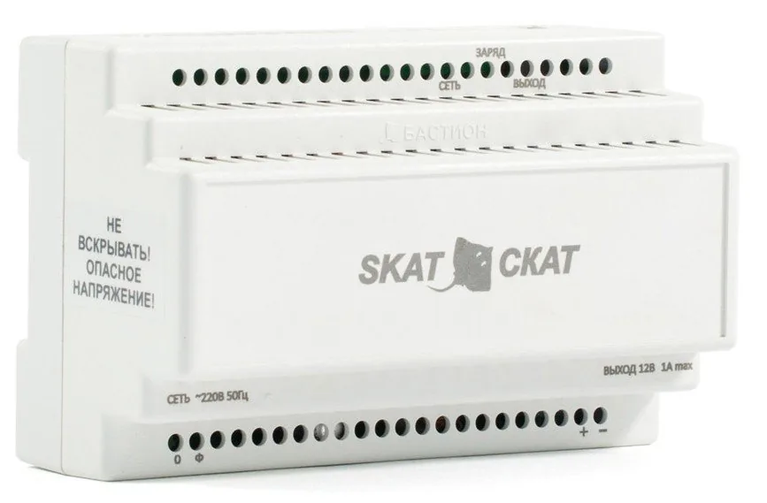 SKAT-12DC-1.0 Li-ion (СКАТ ИБП-12/1-3,2/Li-DIN) (595). Источник вторичного электропитания резервированный — фото 2 из 3