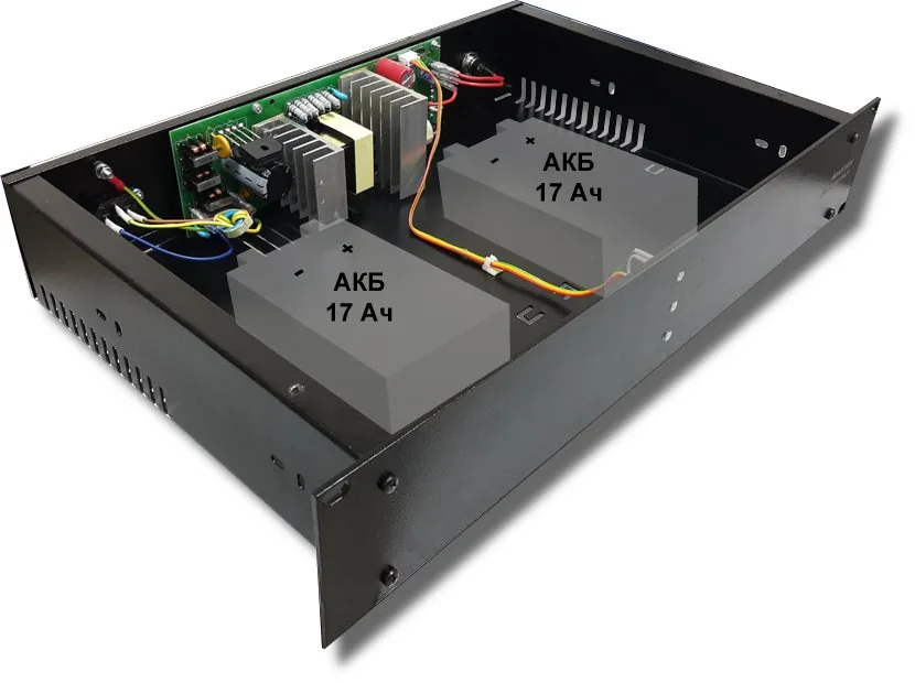 СКАТ-2400И7 RACK (СКАТ ИБП-24/4,5-2x17-RACK) (2143). Источник вторичного электропитания резервированный — фото 3 из 4