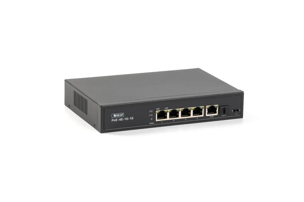 SKAT PoE-4E-1G-1S (SKAT PoE-4G-1G-1S) (4084). Коммутатор с питанием по PoE