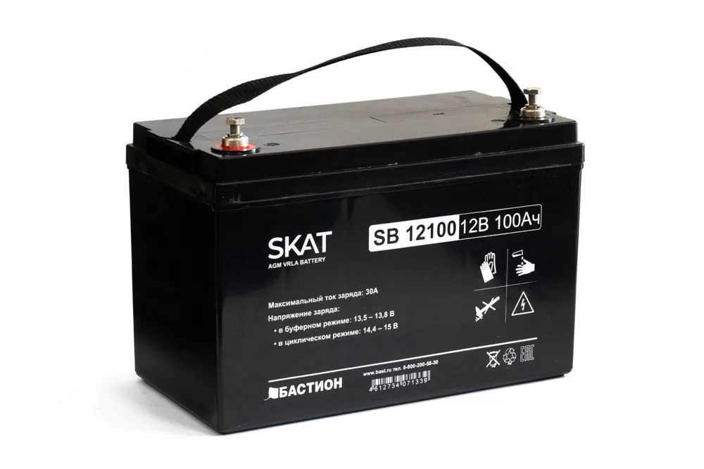 SKAT SB 12100 (2542). Аккумулятор герметичный свинцово-кислотный