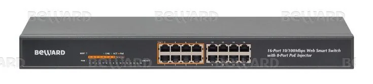 STW-16P8. Коммутатор 16-портовый