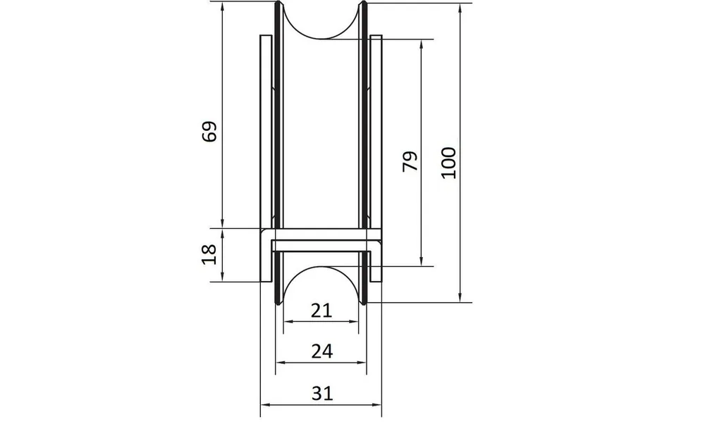 Колесо опорное WSO 1024 — фото 3 из 3