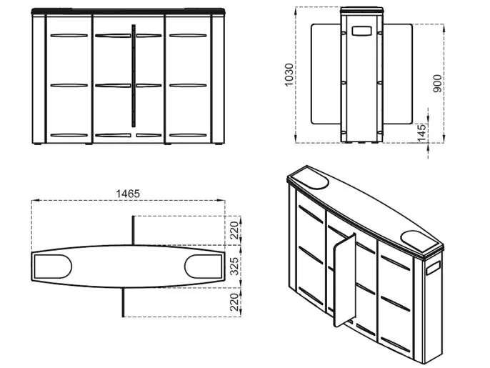 Модуль турникета SLIDING GATE SG55S 001SG55SC — фото 2 из 2