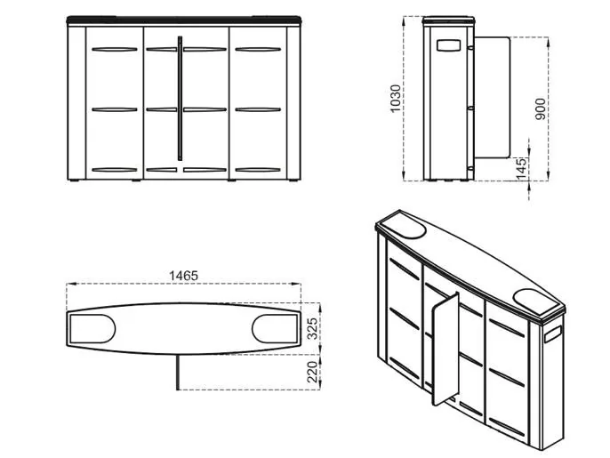 Турникет скоростной SLIDING GATE SG 55 001SG55SS — фото 2 из 2