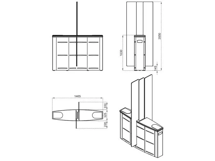 Турникет скоростной SLIDING GATE SG 55 001SG55TC — фото 2 из 2