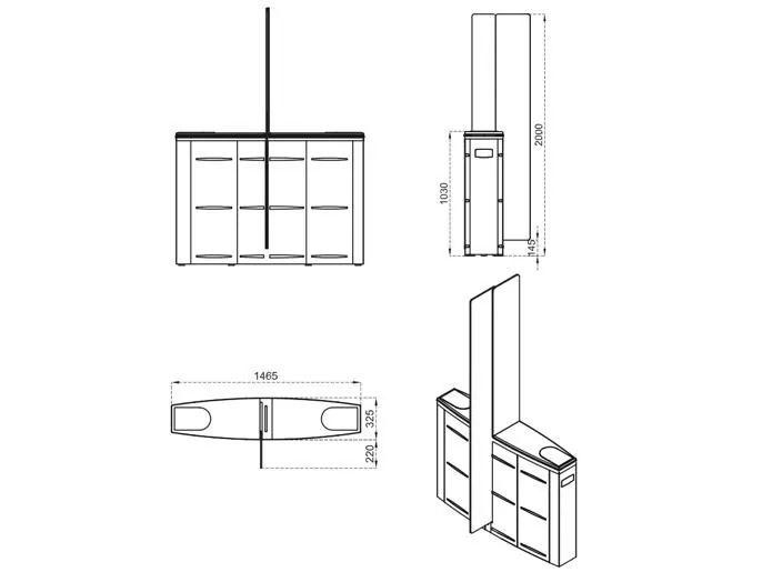 Турникет скоростной SLIDING GATE SG55 001SG55TS — фото 2 из 2