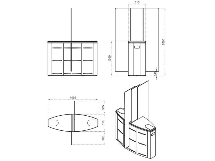 Турникет скоростной SLIDING GATE SG90 001SG90TC — фото 2 из 2