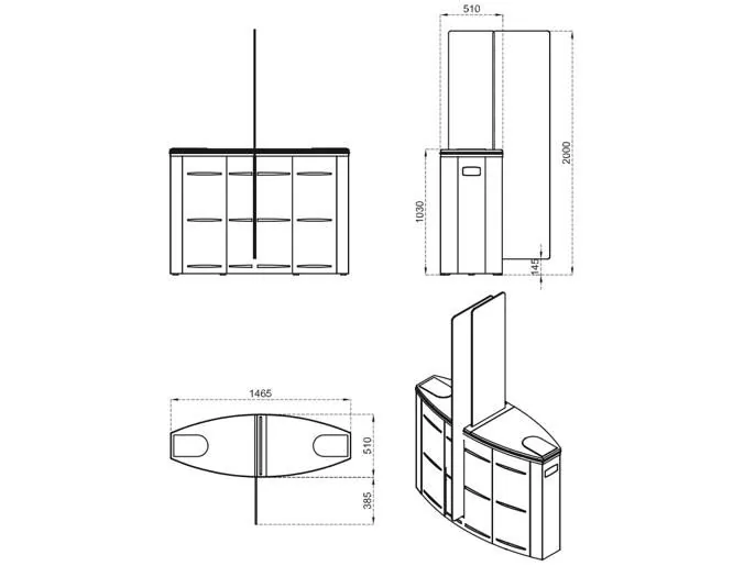 Турникет скоростной SLIDING GATE SG90 001SG90TS — фото 2 из 2