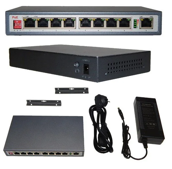 CO-SWP9C. Коммутатор 8-портовый Gigabit Ethernet с PoE