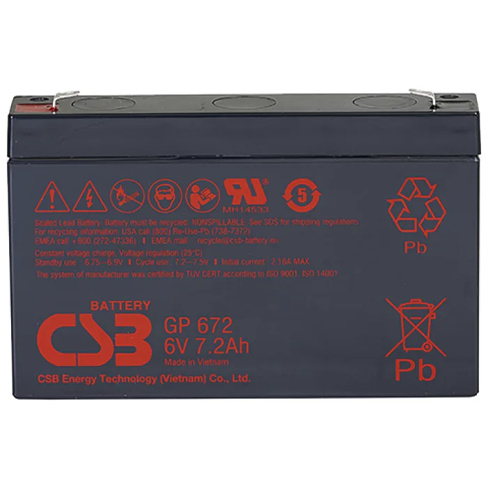 CSB GP 672. Аккумулятор герметичный свинцово-кислотный