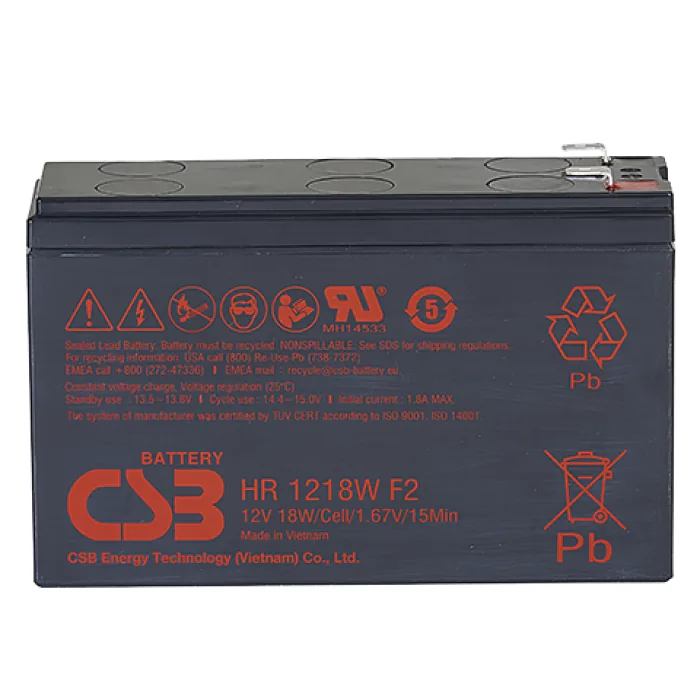 CSB HR 1218W. Аккумулятор герметичный свинцово-кислотный