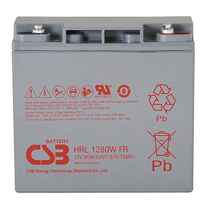 CSB HRL 1280W FR. Аккумулятор герметичный свинцово-кислотный