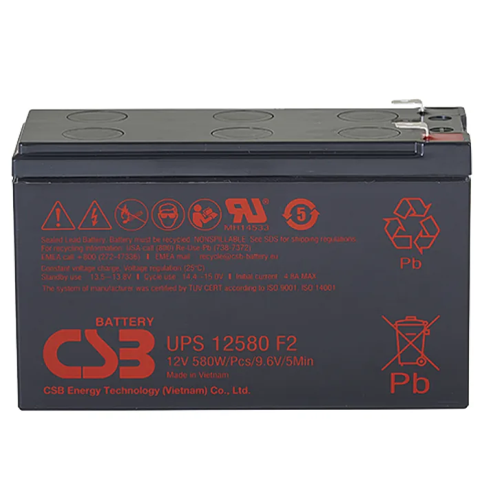 CSB UPS 12580. Аккумулятор герметичный свинцово-кислотный
