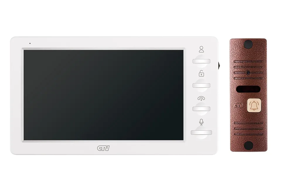 CTV-DP3702 Gamma (белый + бронза). Комплект видеодомофона