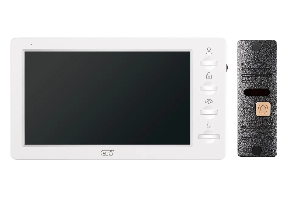 CTV-DP3702 Gamma (белый + серебро). Комплект видеодомофона