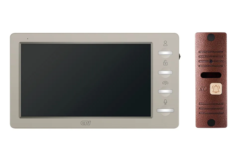 CTV-DP3702 Gamma (бежевый + бронза). Комплект видеодомофона