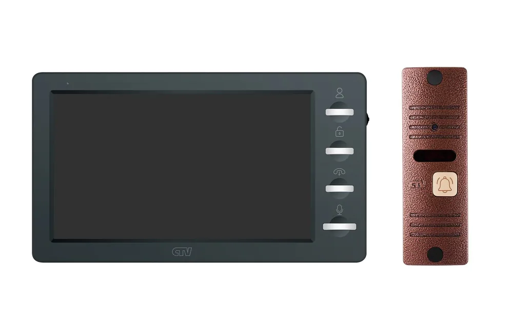 CTV-DP3702 Gamma (черный + бронза). Комплект видеодомофона
