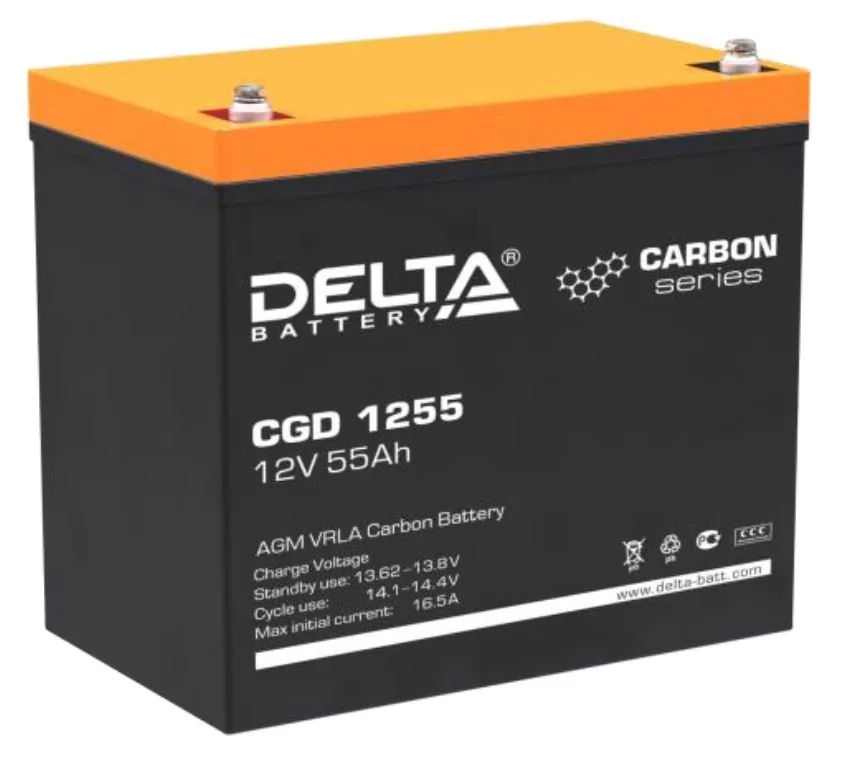 Delta CGD 1255. Аккумулятор герметичный свинцово-кислотный