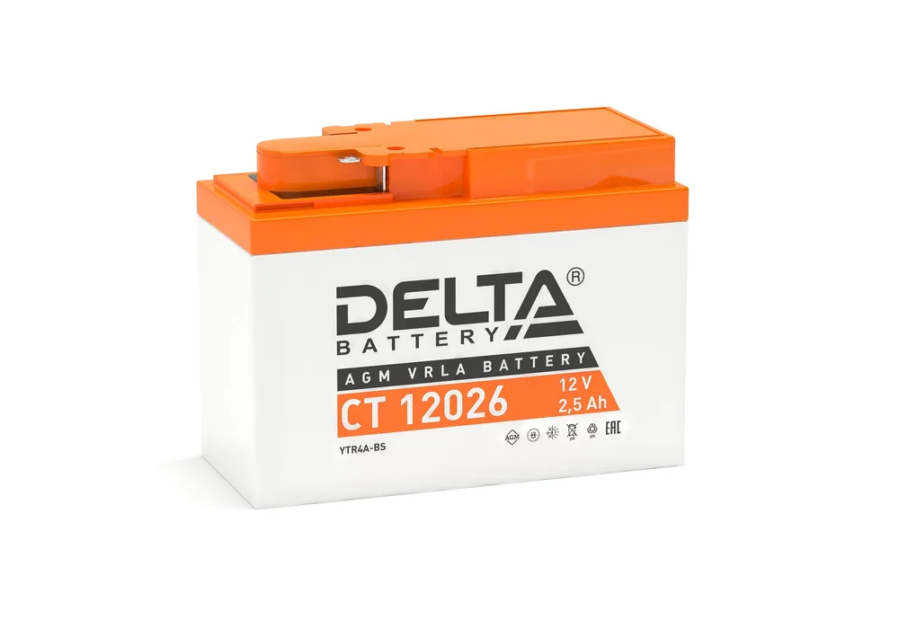 Delta CT 12026. Аккумулятор герметичный свинцово-кислотный стартерный