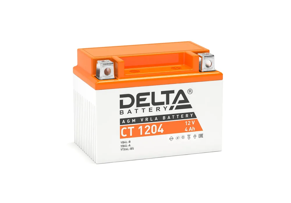 Delta CT 1204. Аккумулятор герметичный свинцово-кислотный стартерный