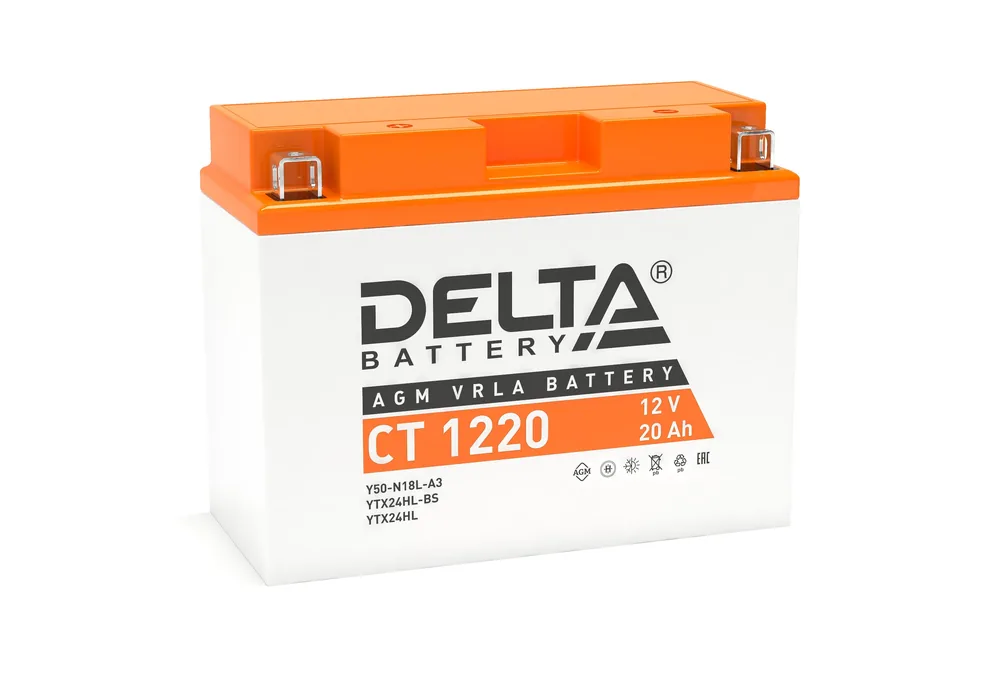 Delta CT 1220. Аккумулятор герметичный свинцово-кислотный стартерный