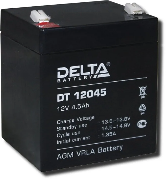 Delta DT 12045. Аккумулятор герметичный свинцово-кислотный
