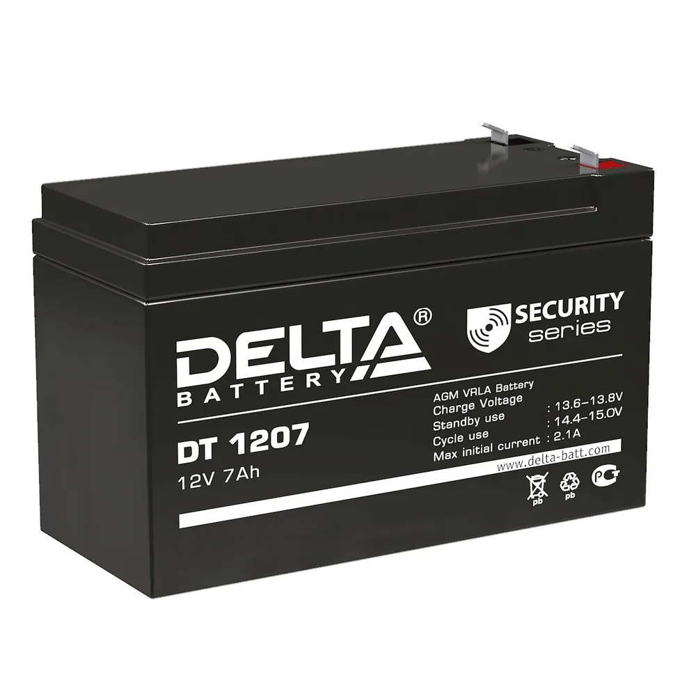 Delta DT 1207. Аккумулятор герметичный свинцово-кислотный
