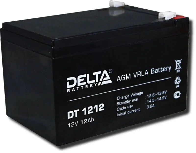 Delta DT 1212. Аккумулятор герметичный свинцово-кислотный