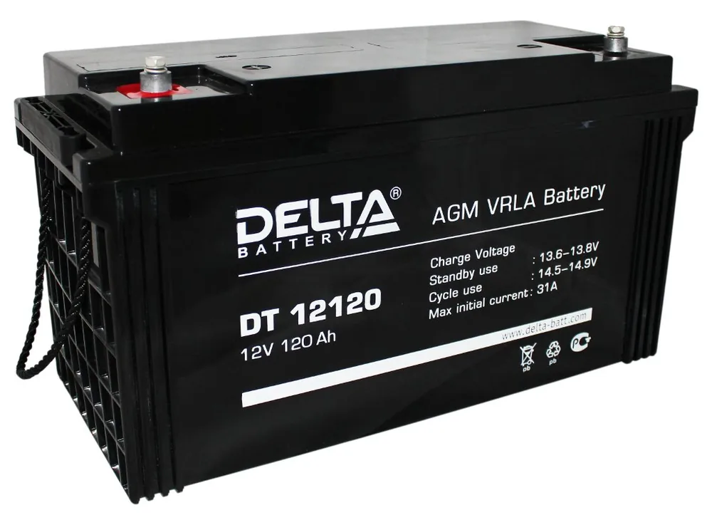 Delta DT 12120. Аккумулятор герметичный свинцово-кислотный