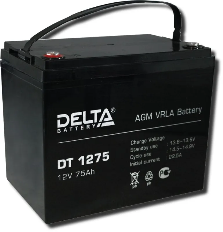 Delta DT 1275. Аккумулятор герметичный свинцово-кислотный