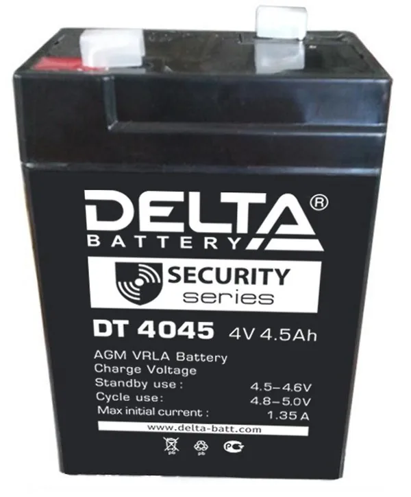 Delta DT 4045 (47мм). Аккумулятор герметичный свинцово-кислотный