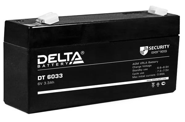 Delta DT 6033 (125мм). Аккумулятор герметичный свинцово-кислотный