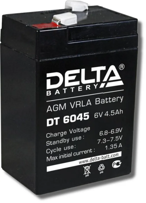 Delta DT 6045. Аккумулятор герметичный свинцово-кислотный
