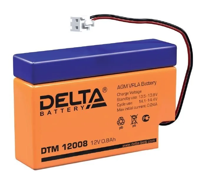 Delta DTM 12008 (T13). Аккумулятор герметичный свинцово-кислотный