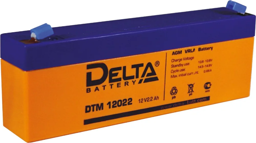 Delta DTM 12022. Аккумулятор герметичный свинцово-кислотный