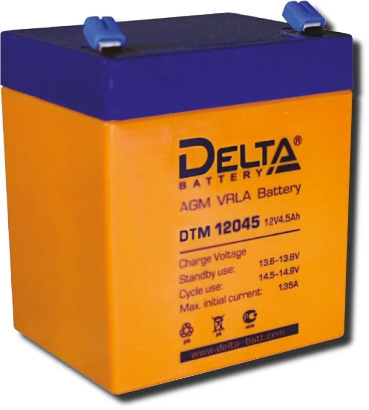 Delta DTM 12045. Аккумулятор герметичный свинцово-кислотный