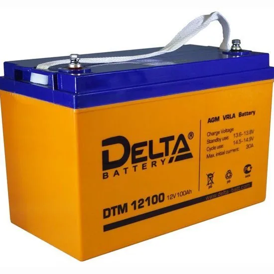Delta DTM 12100 L. Аккумулятор герметичный свинцово-кислотный