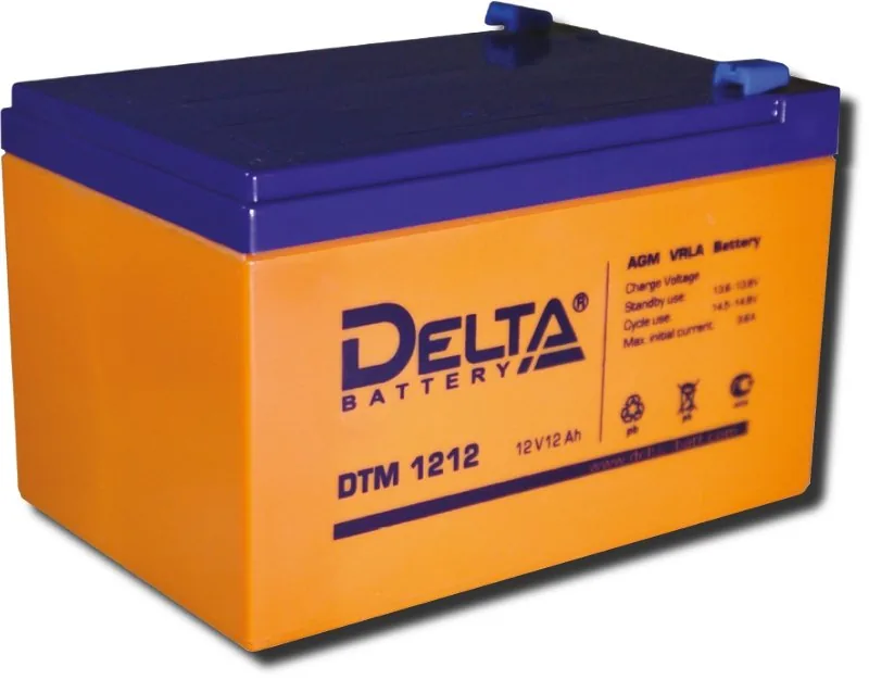 Delta DTM 1212. Аккумулятор герметичный свинцово-кислотный