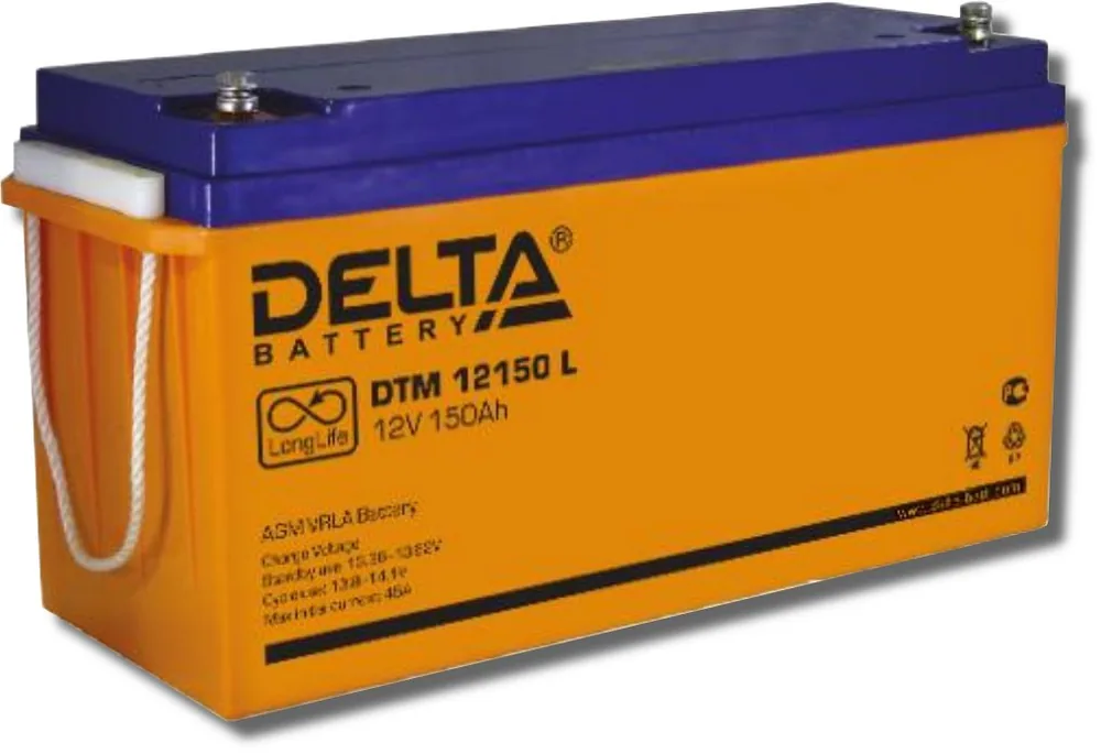 Delta DTM 12150 L. Аккумулятор герметичный свинцово-кислотный