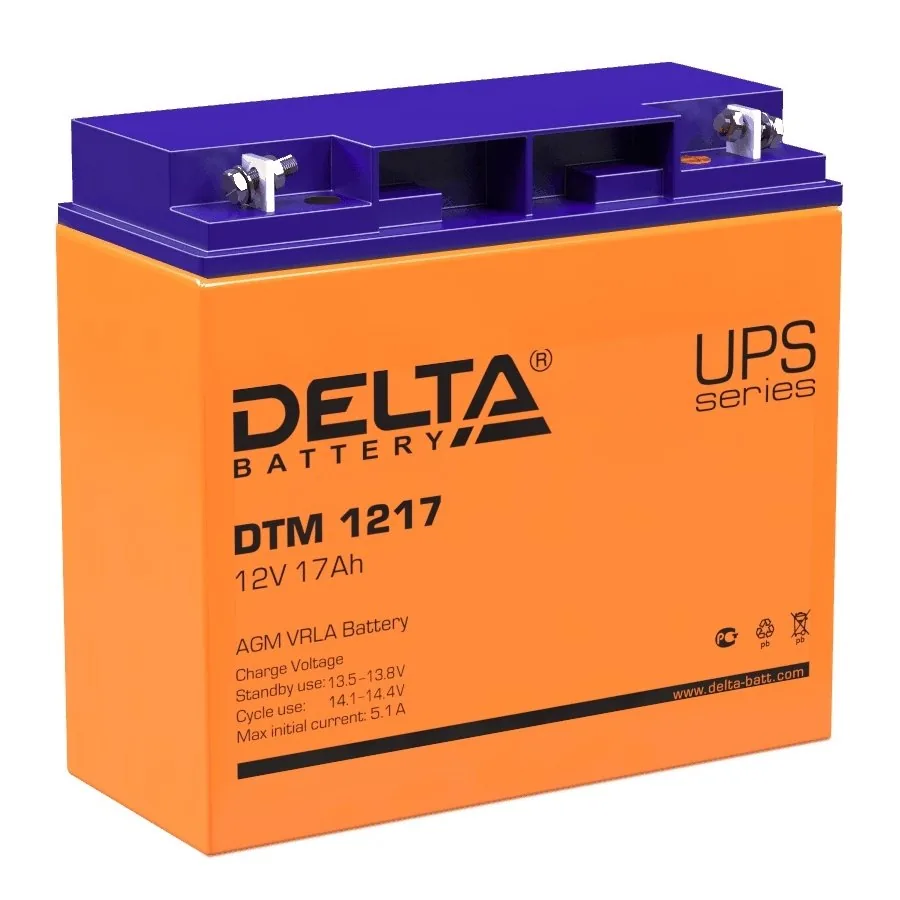Delta DTM 1217. Аккумулятор герметичный свинцово-кислотный
