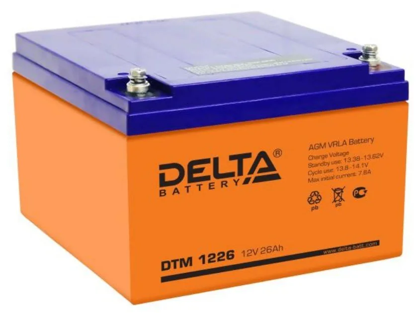 Delta DTM 1226. Аккумулятор герметичный свинцово-кислотный