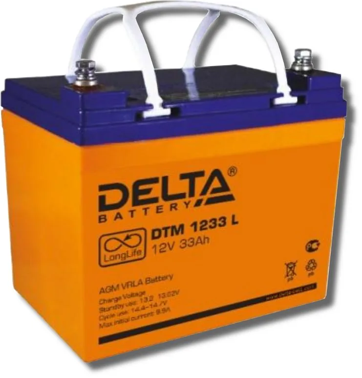 Delta DTM 1233 L. Аккумулятор герметичный свинцово-кислотный