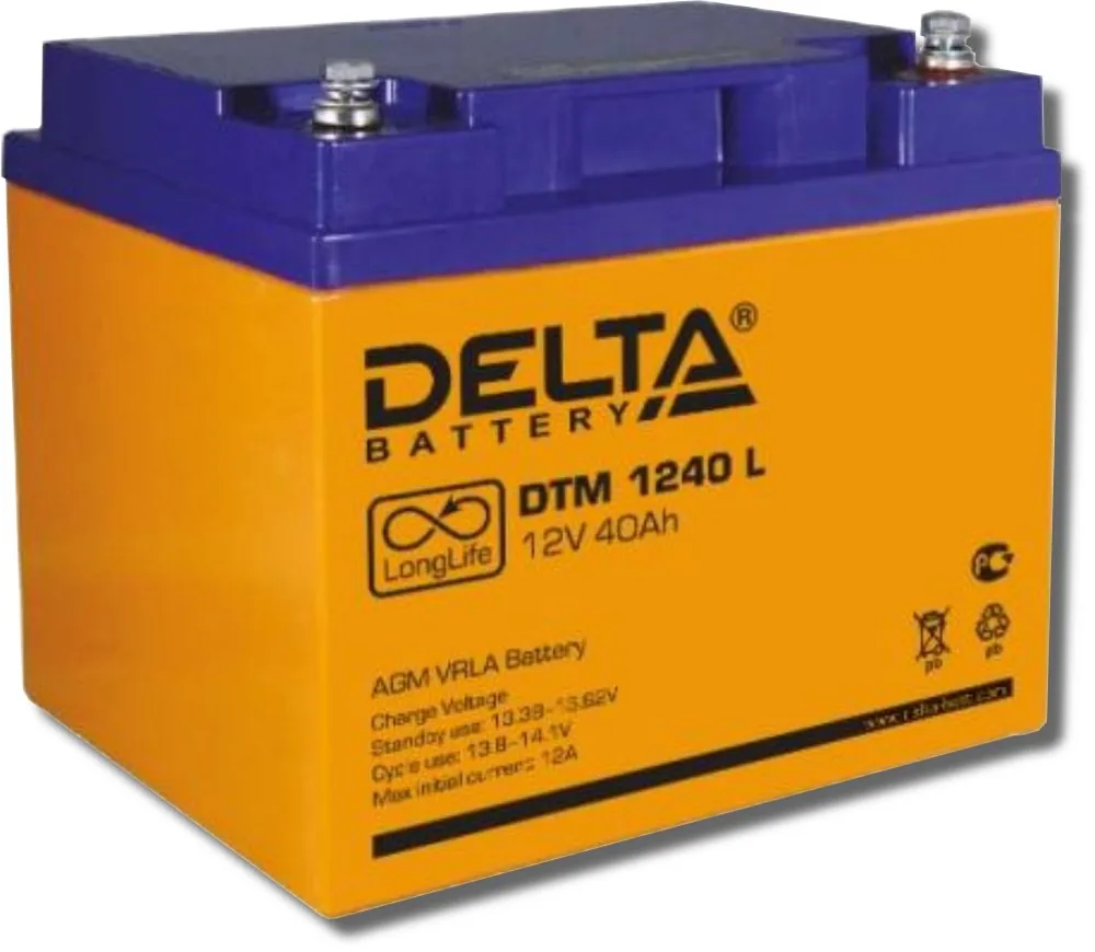 Delta DTM 1240 L. Аккумулятор герметичный свинцово-кислотный