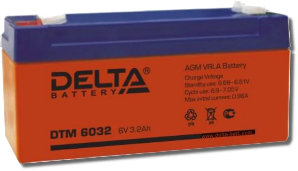 Delta DTM 6032. Аккумулятор герметичный свинцово-кислотный