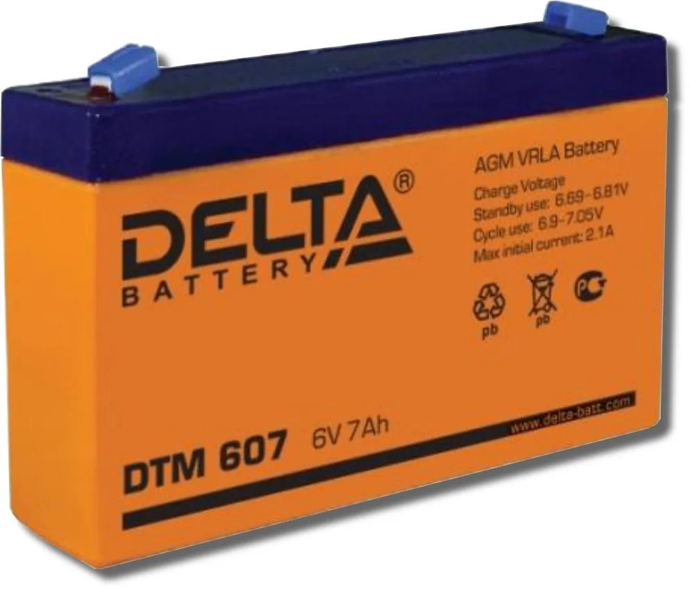 Delta DTM 607. Аккумулятор герметичный свинцово-кислотный