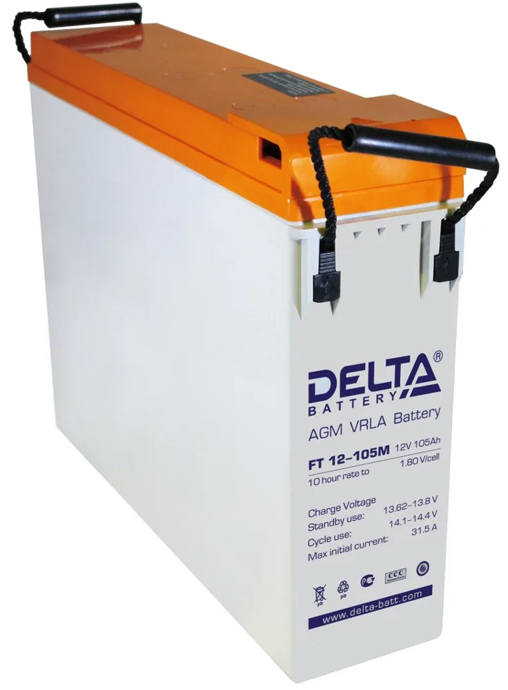 Delta FT 12-105 M. Аккумулятор герметичный свинцово-кислотный