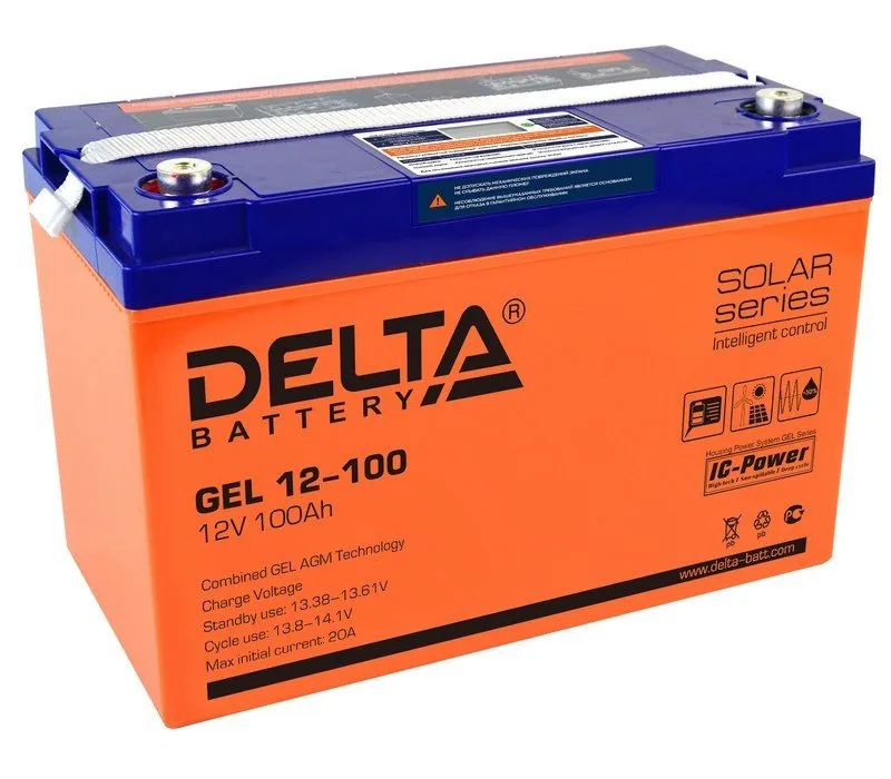 Delta GEL 12-100. Аккумулятор герметичный свинцово-кислотный